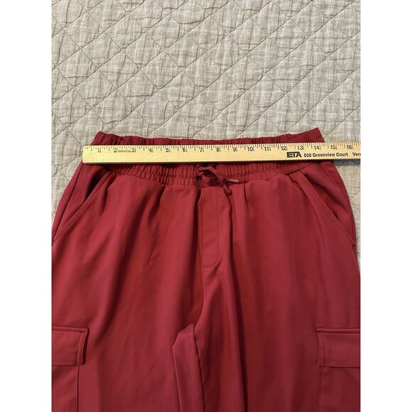 Mondetta Performance Luxury Cargo Jogger Pants Red Women’s Large Elastic Waist - Picture 3 of 9